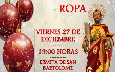 ACTIVIDADES DE LA HERMANDAD SAN BARTOLOMÉ APÓSTOL EN NAVIDAD 2019
