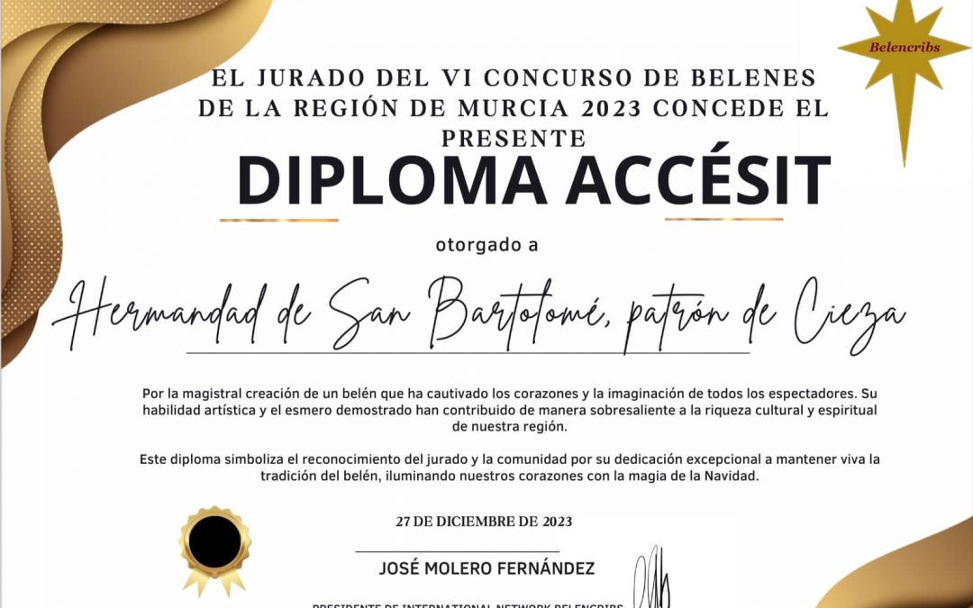 «Por la magistral creación de un belén que ha cautivado los corazones y la imaginación de todos los espectadores.»