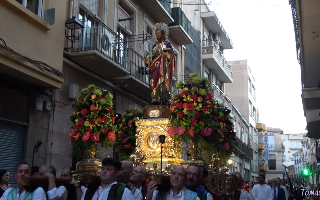 Traslado procesional de San Bartolomé desde su ermita hasta la plaza Mayor,  15 agosto 2025