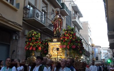 Traslado procesional de San Bartolomé desde su ermita hasta la plaza Mayor,  15 agosto 2025